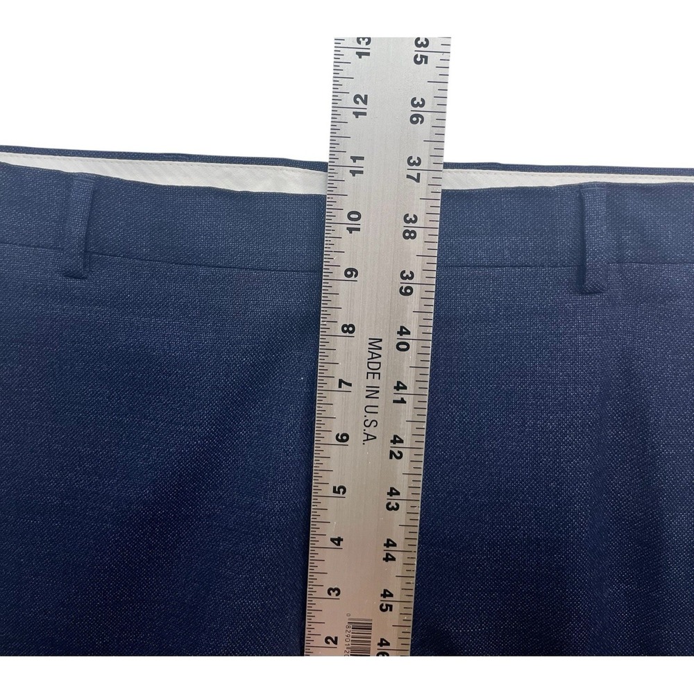 Jos A Bank 1905 Navy Blue 35x32 Dress Pants Trousers Slim Tapered Flat Front - Picture 3 of 9